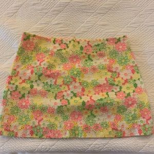 Lilly Pulitzer Neon Daisy Lace Skirt Size 0